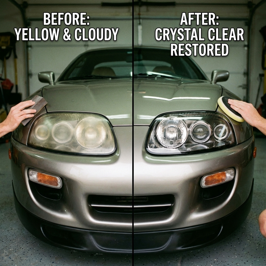 חידוש פנסים עכורים בבית: משיניים צהובות לעיניים צלולות